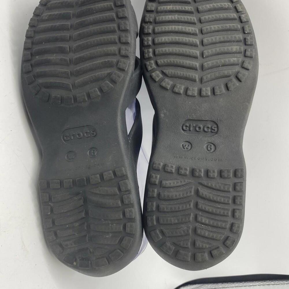 Crocs Meleen Women's Size 6 Black Twist Slides Open Toe Slip On Comfort Sandals - Picture 8 of 10